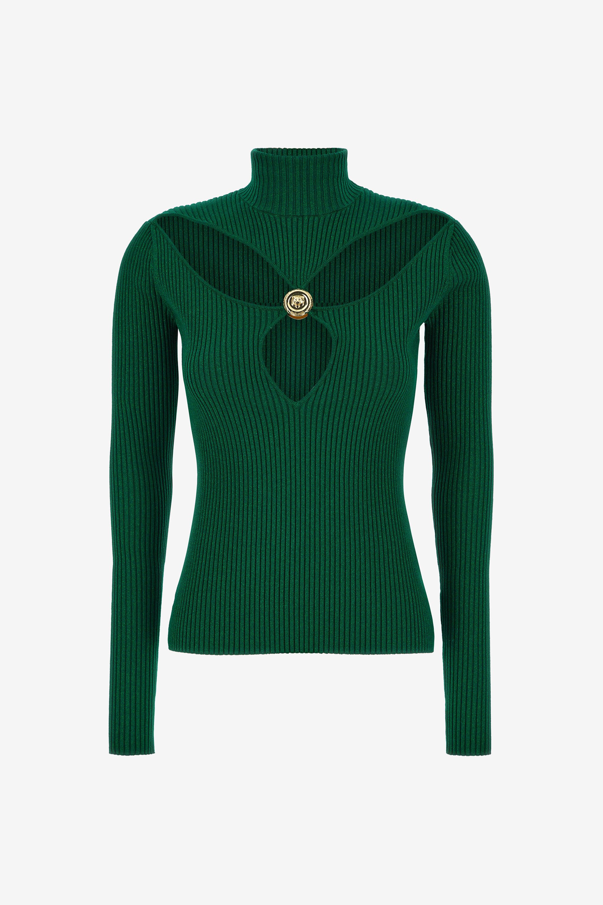 JC Pullover a coste lurex Just Cavalli Verde RKM662-RK356