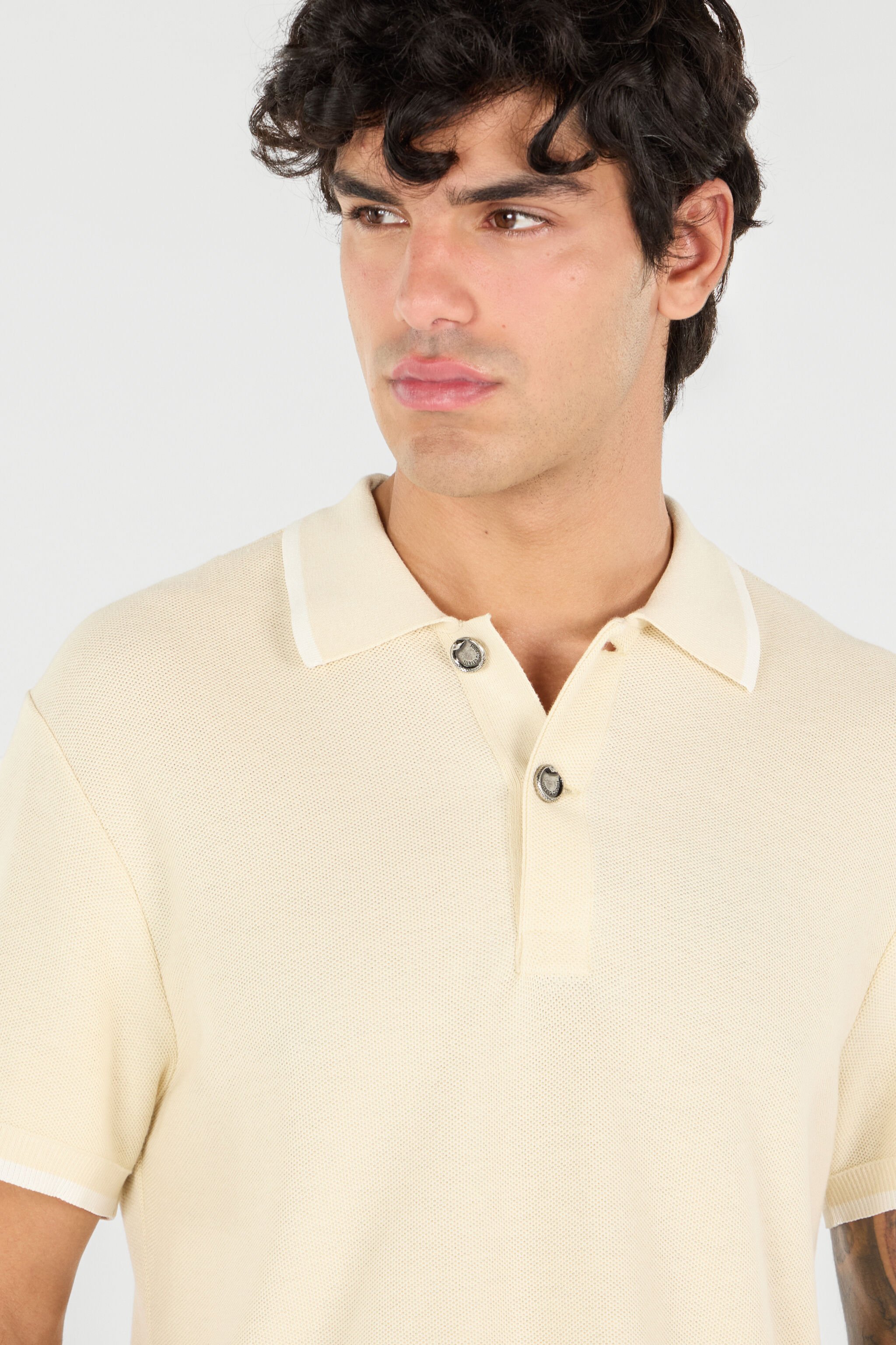 RC Man Cotton Polo Ivory UMM640-MG005