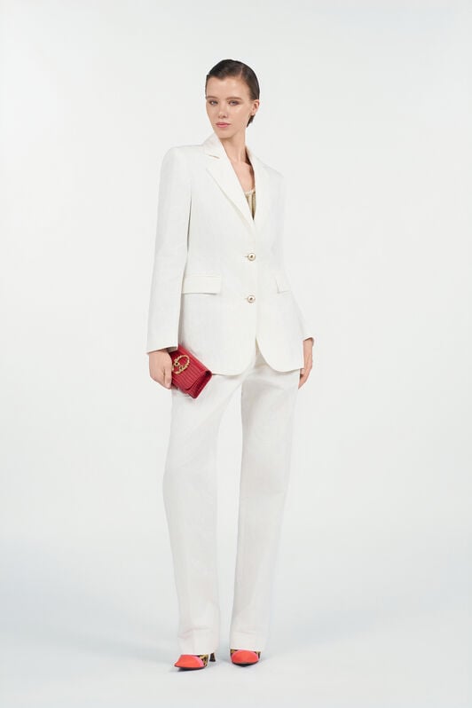 RC Blazer in Jacquard di cotone con motivo Leopardato WHITE WQT405-CH090