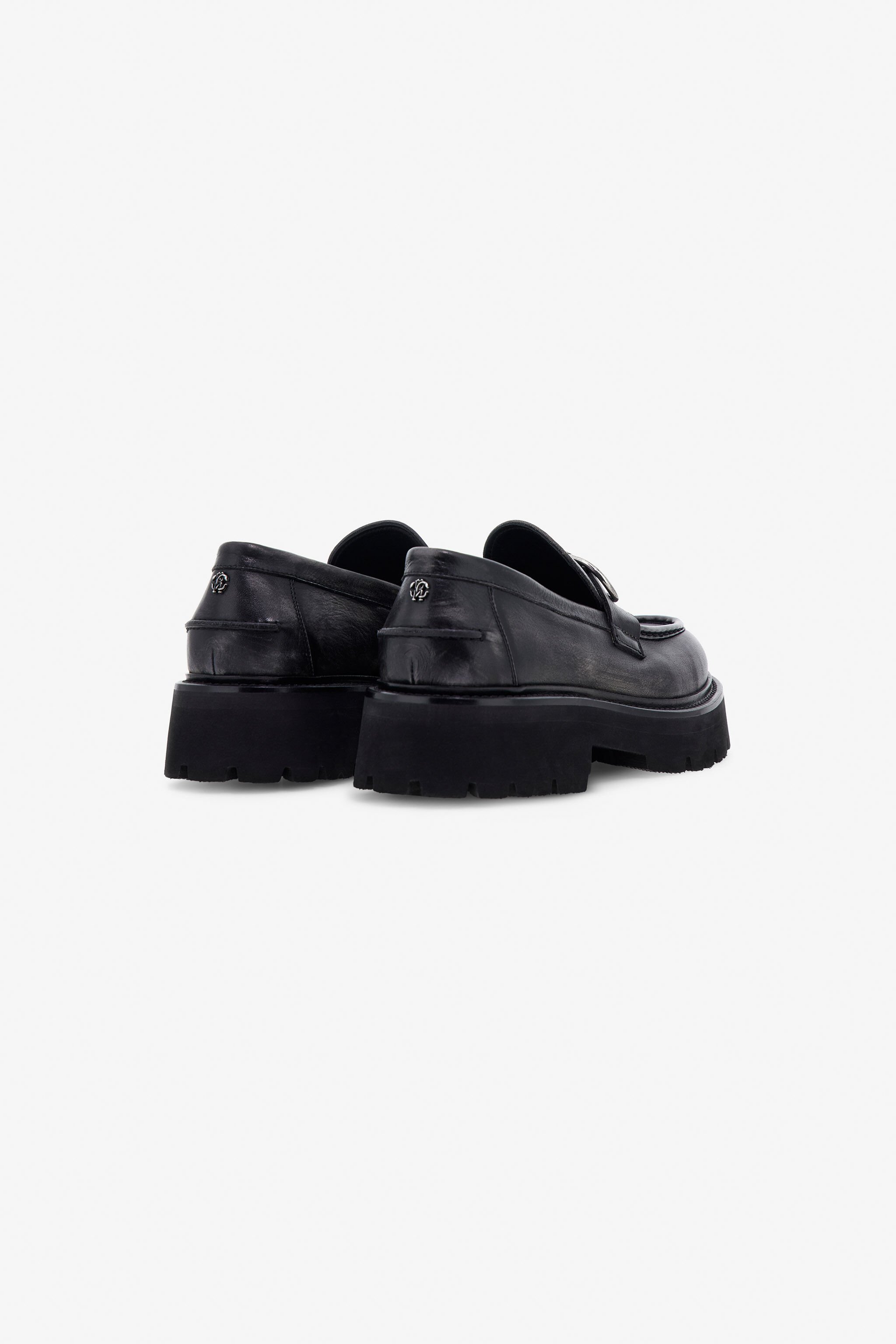 RC Loafers with metal buckle Black TRS020-PN195