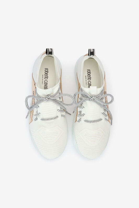 RC Sneakers with snake-effect inserts White POS01B-PZO06