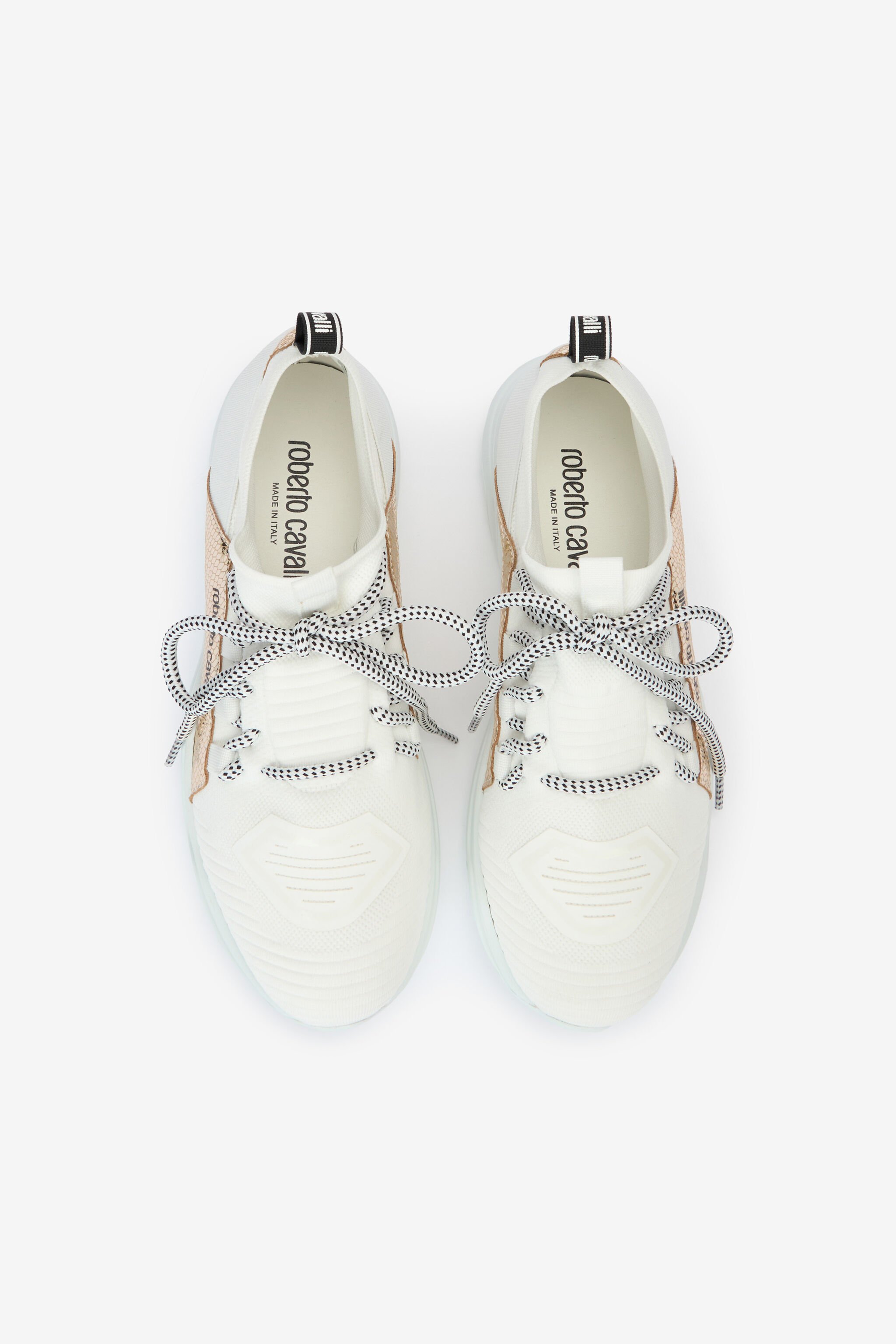 RC Sneakers with snake-effect inserts White POS01B-PZO06