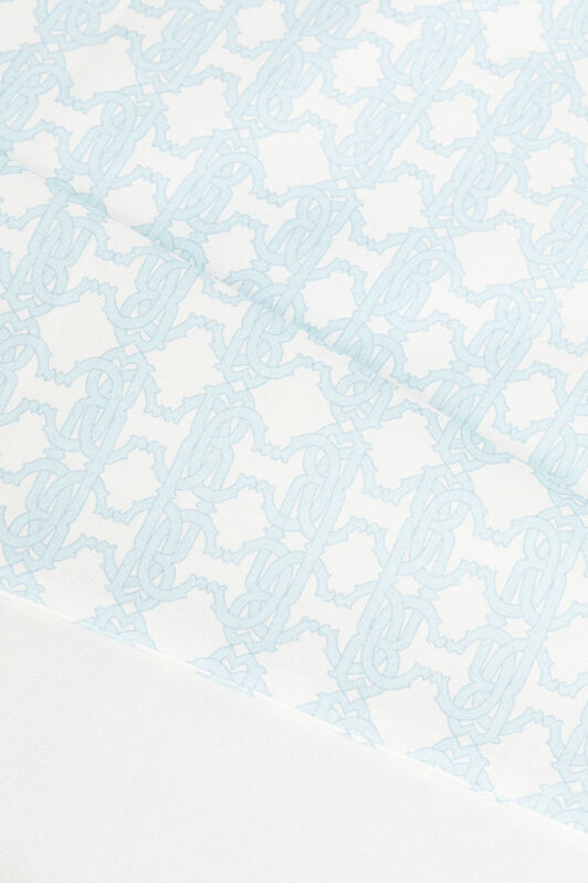 JU RC Monogram-Print Baby Blanket Light blue RJT842-JFF66