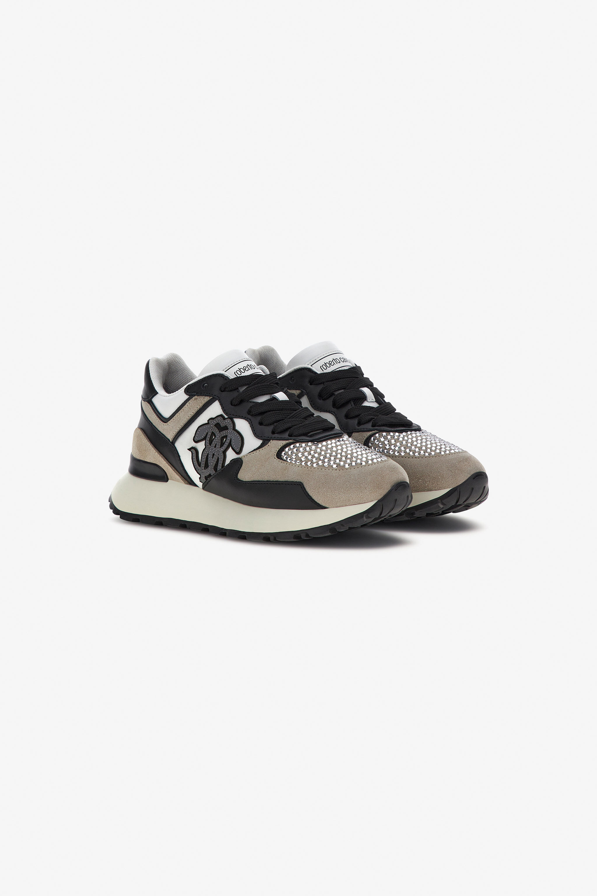 RC Sneakers with Monogram Mirror Snake BIANCO/NERO RKS047-PZB31