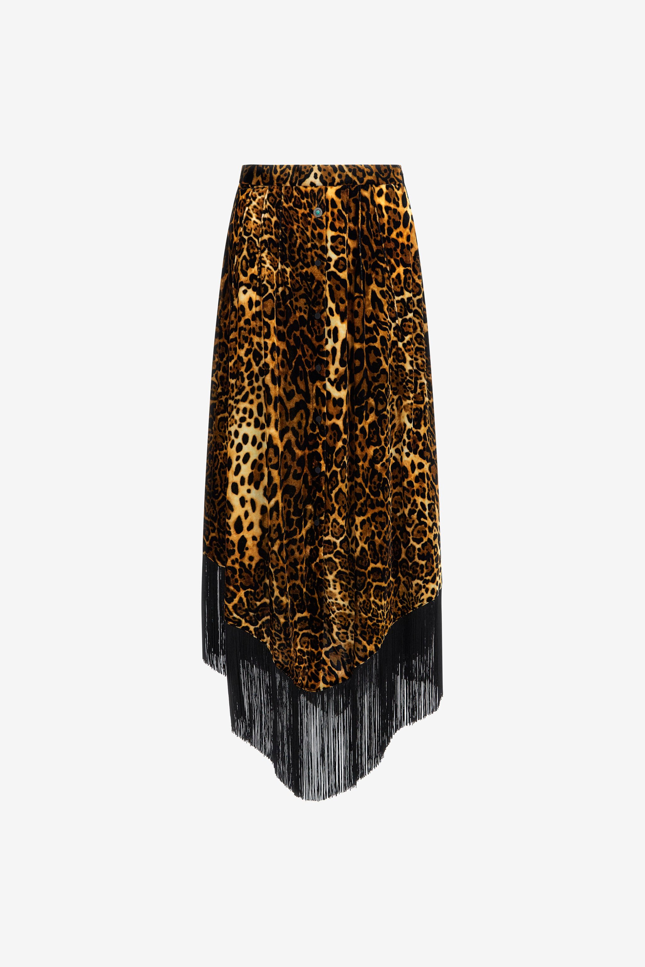 RC Long skirt with fringe Dunkelbraun RKT305-FY058