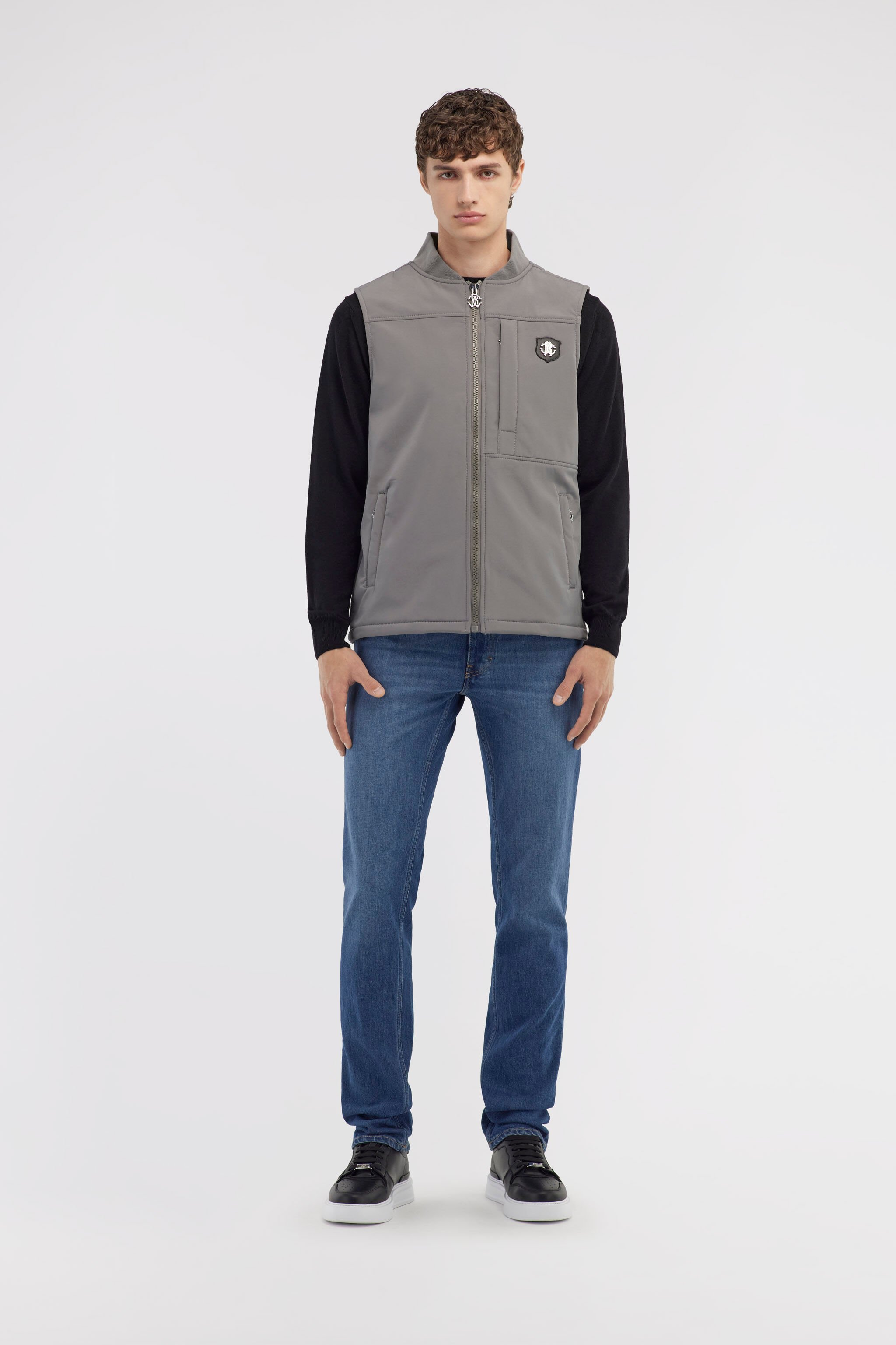 RC Padded vest with logo Gray NOT40H-SB001