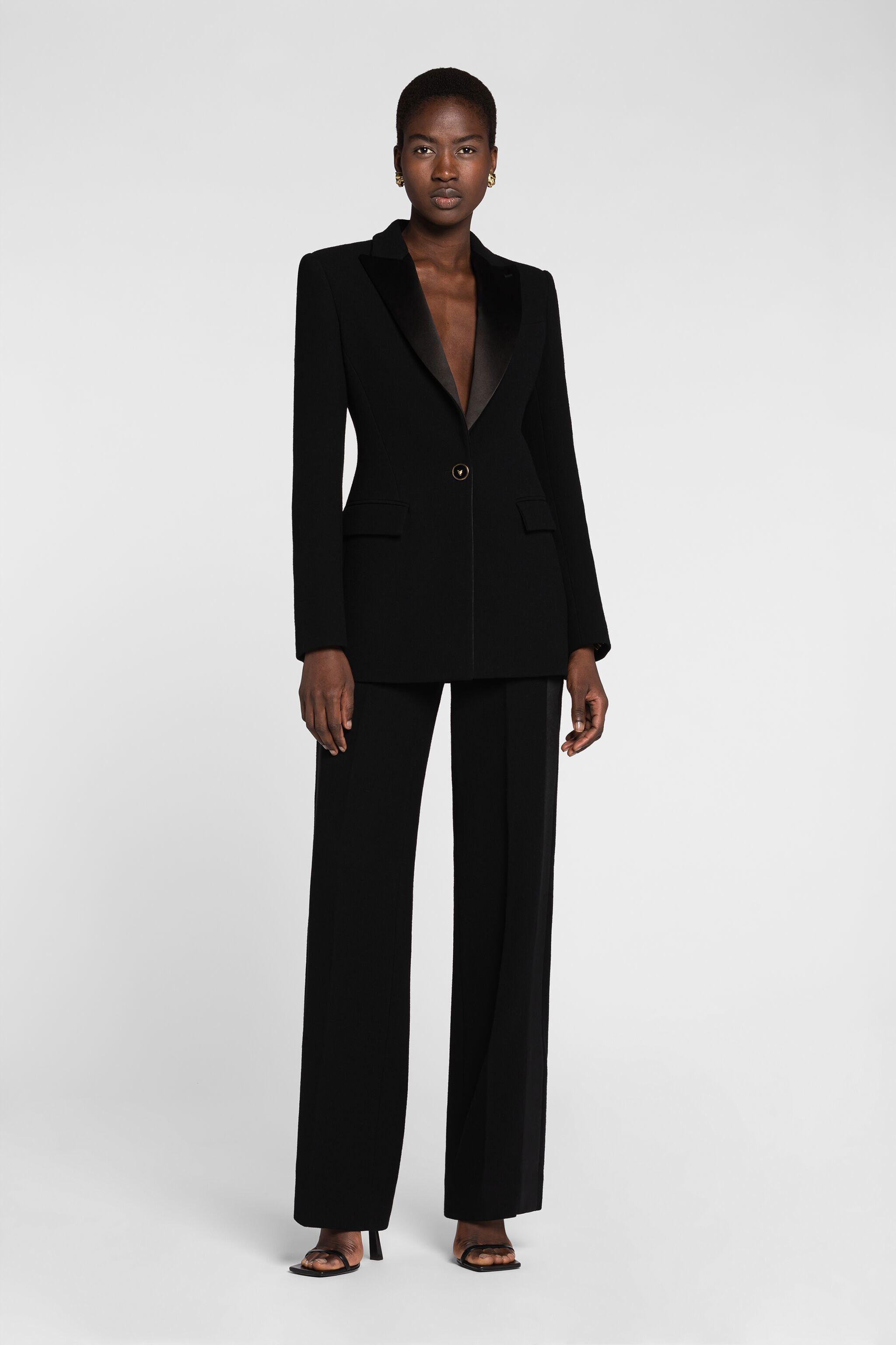 RC Single-Breasted Wool Blazer Black PKT401-WR013