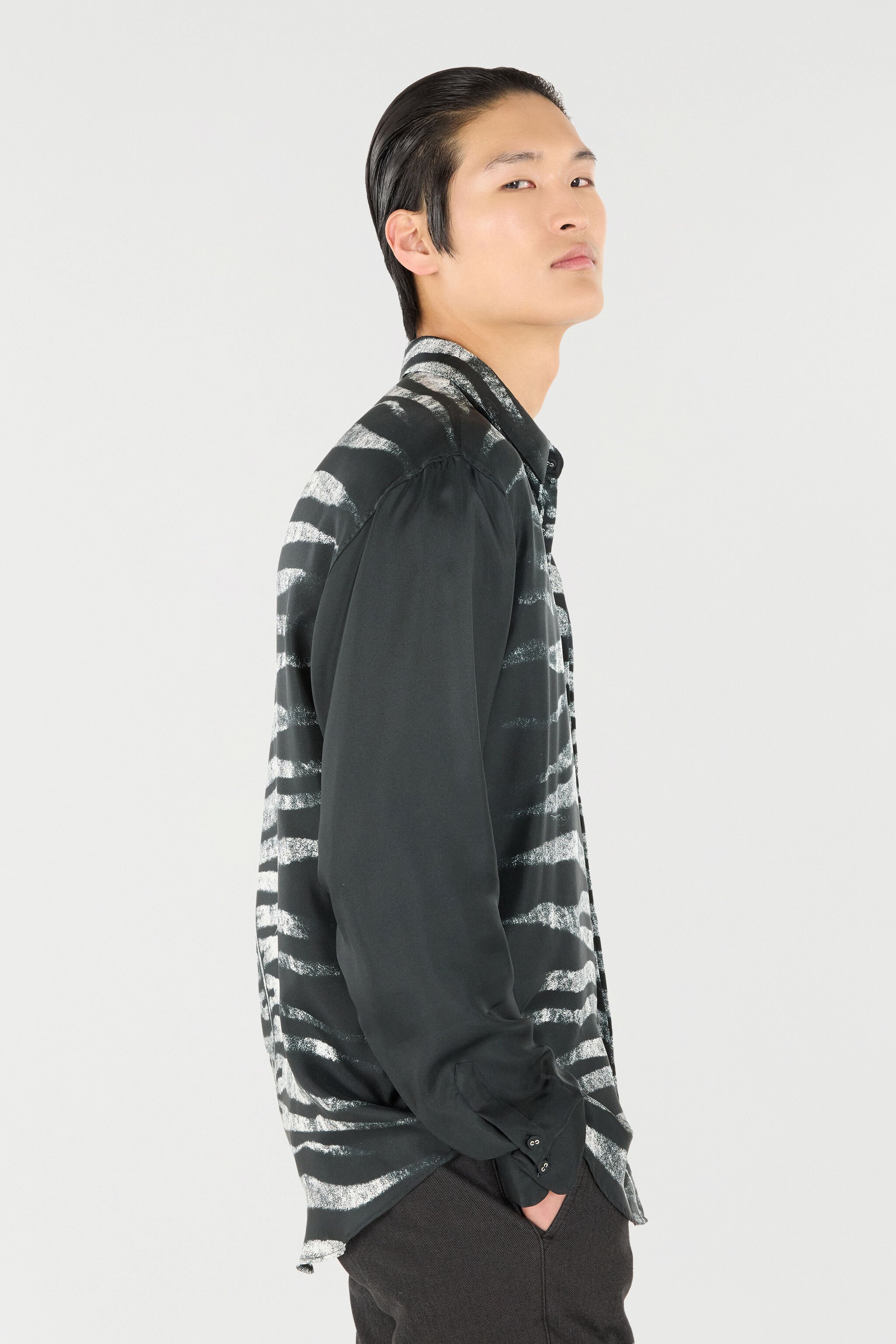 RC Zebra-Print Shirt Black/White URT714-4QN50