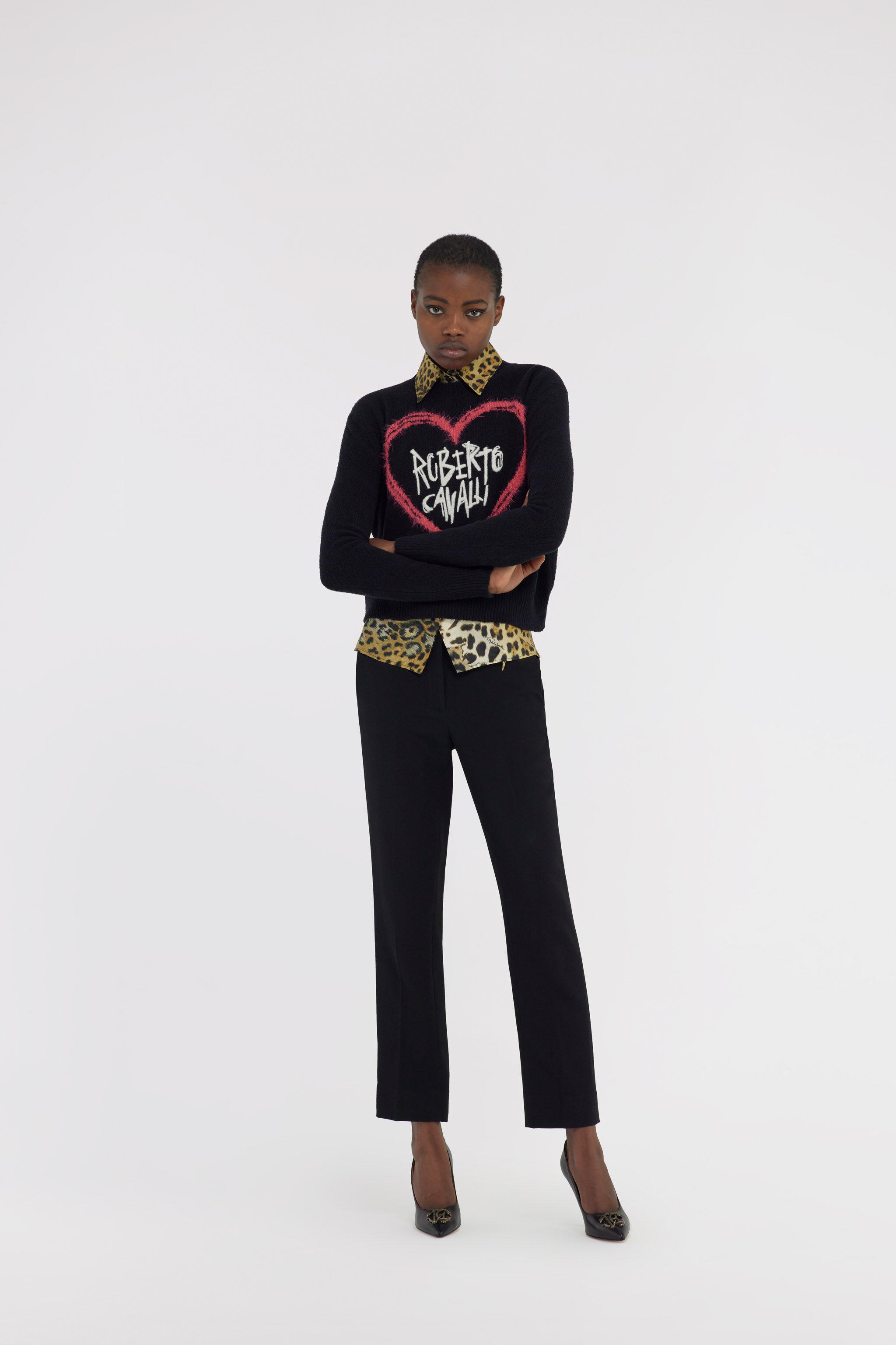 RC Jersey Con Logo Corazón Negro SKM604-MQ028