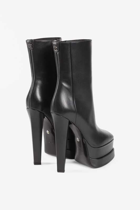 RC Botas de piel con plataforma Negro RKS010-PZV10