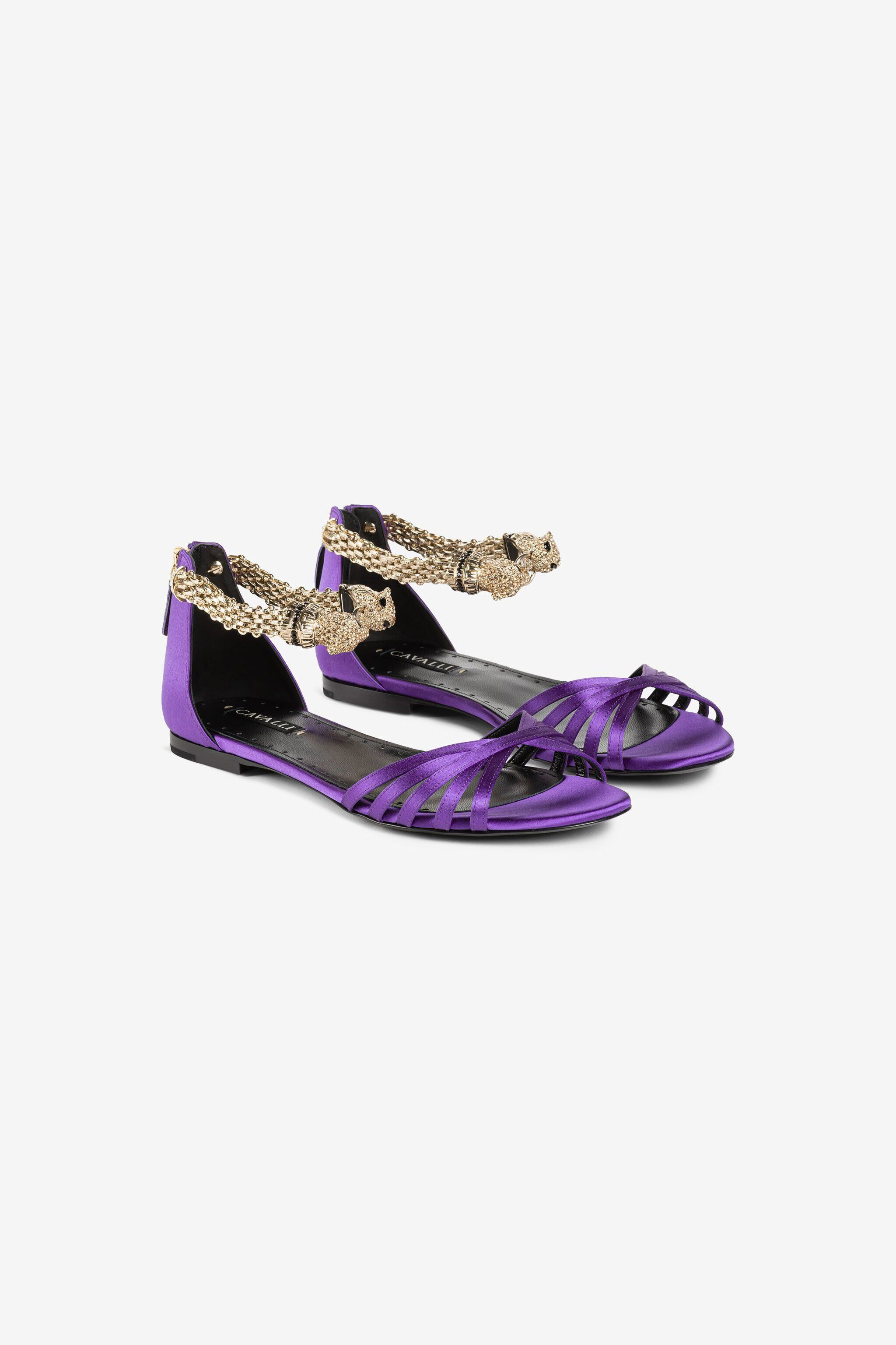 RC Sandalen mit Pantherkopf Lila OQS034-RA008