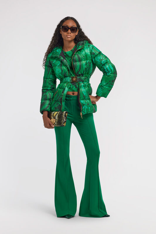 RC Malachite Print Puffer Jacket Green TKT804-SRN06