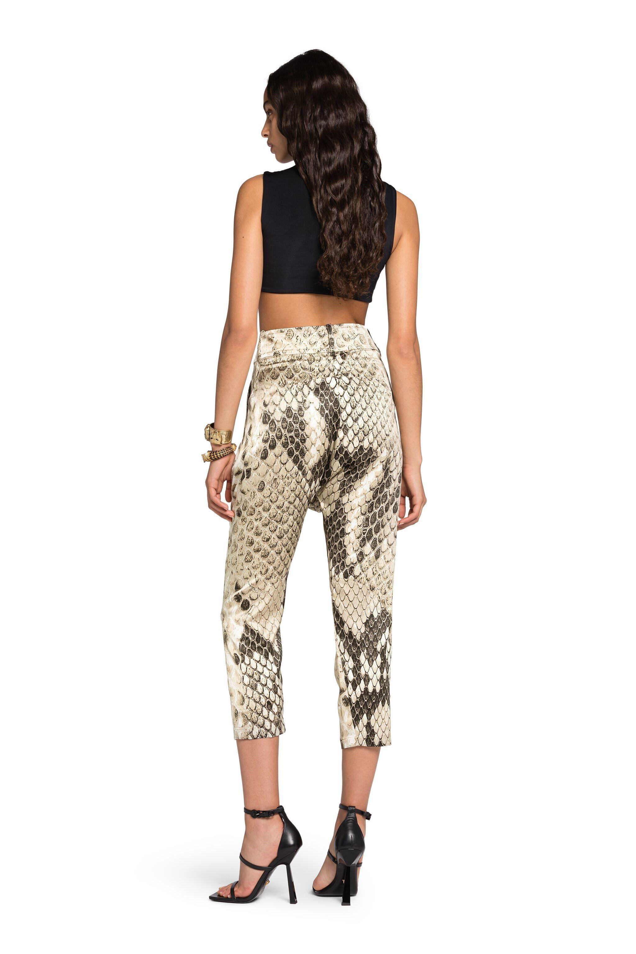 RC Panther Head Silk Crop Top Marron clair IQT205-SZP64