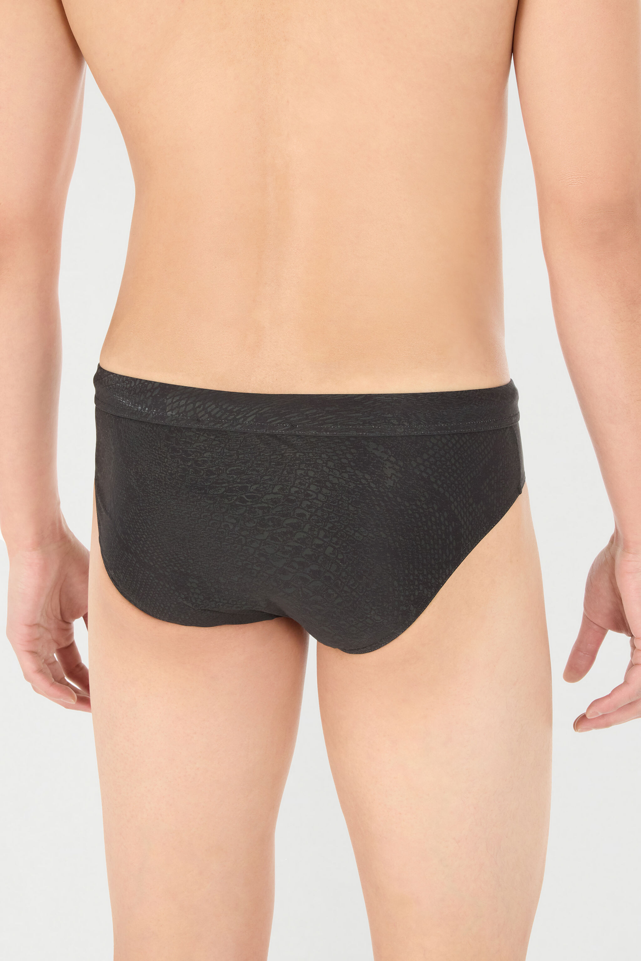 RC Slip De Bain À Imprimé Python Noir URH01G-LNN53