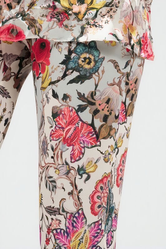 RC Florentine Flowers Print Leggings BEIGE WQT23A-LNR29