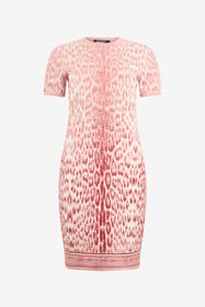 RC Jaguar Pink Print Midi Dress PINK XQM103-MA018