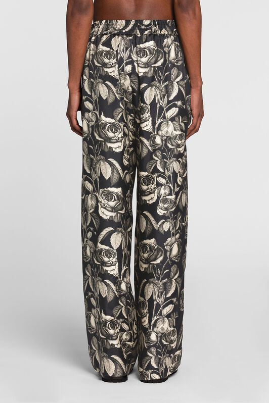 RC Pantaloni dritti a fiori SEPPIA/BLACK PNT219-4QF03