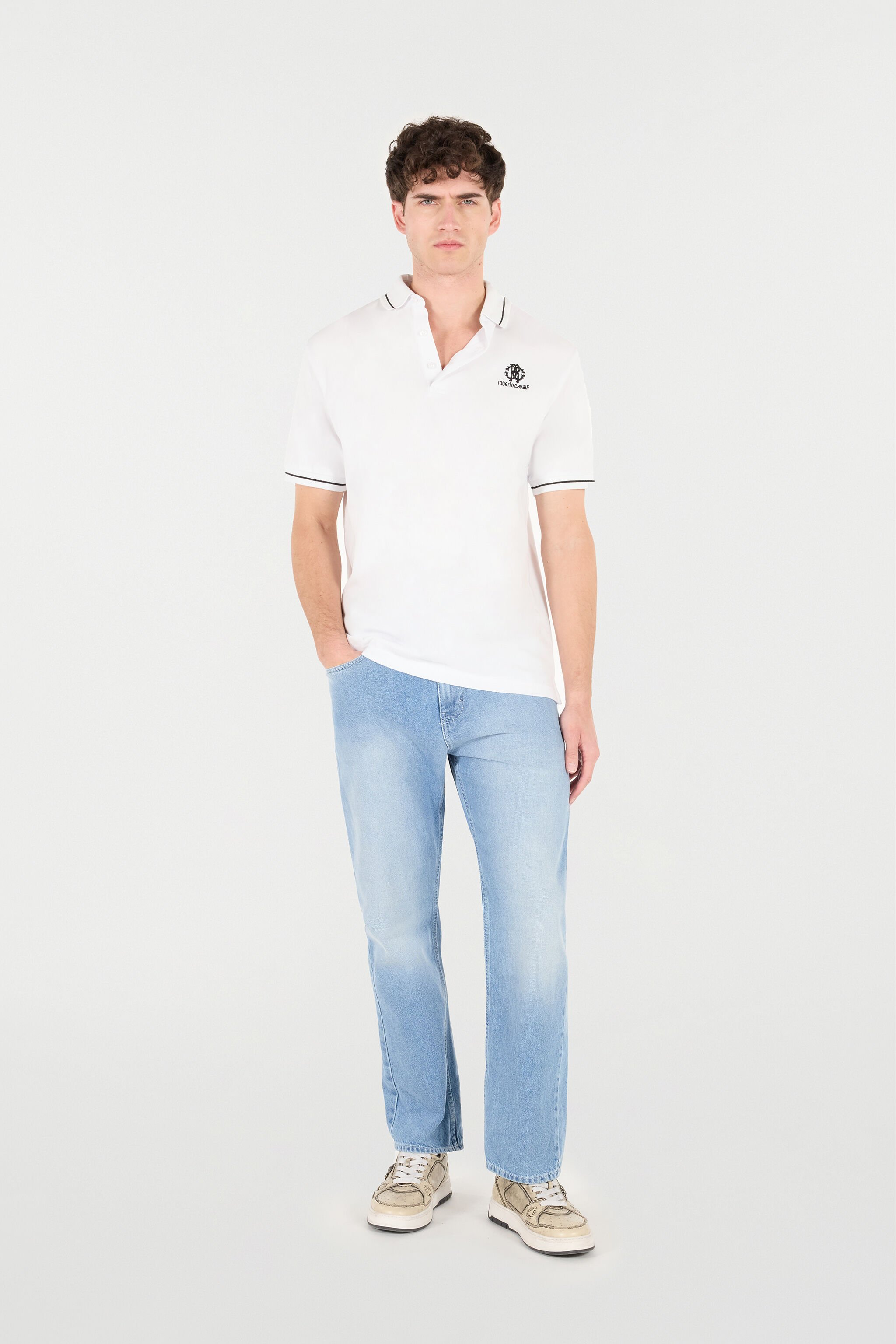 RC Polo With RC Monogram And Logo White POT64B-KB001