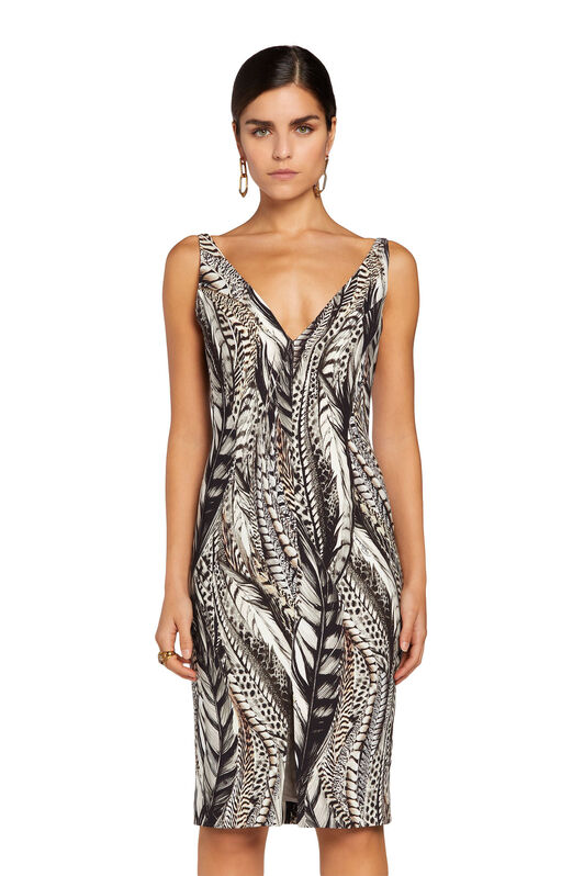 RC Kleid mit Panache Print Grau MQT137-ORA38