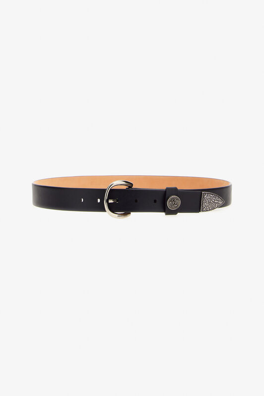 RC Leather Belt with Buckle Black TRC001-PZC24