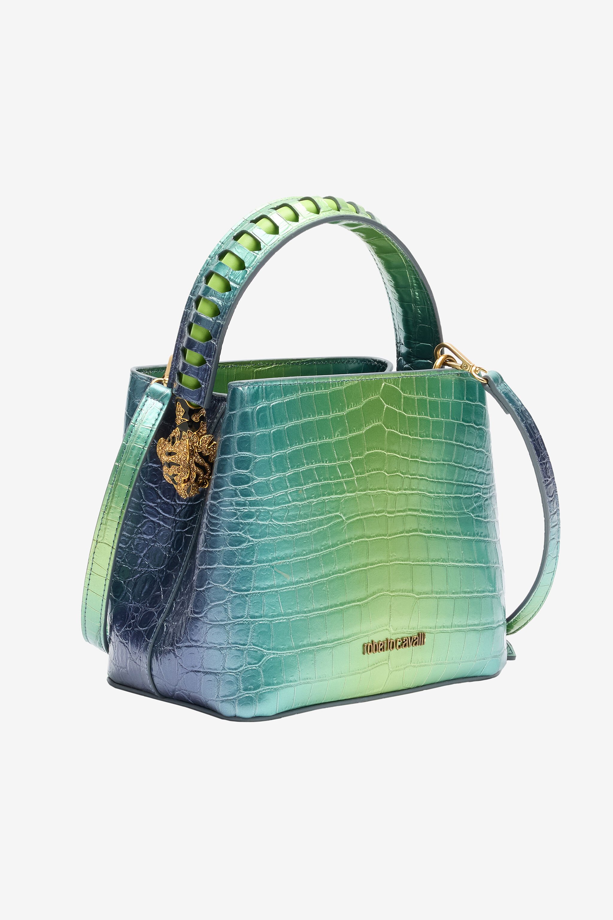 RC Bolso Roar estampado cocodrilo con bandolera Azul claro UKB011-PZE02