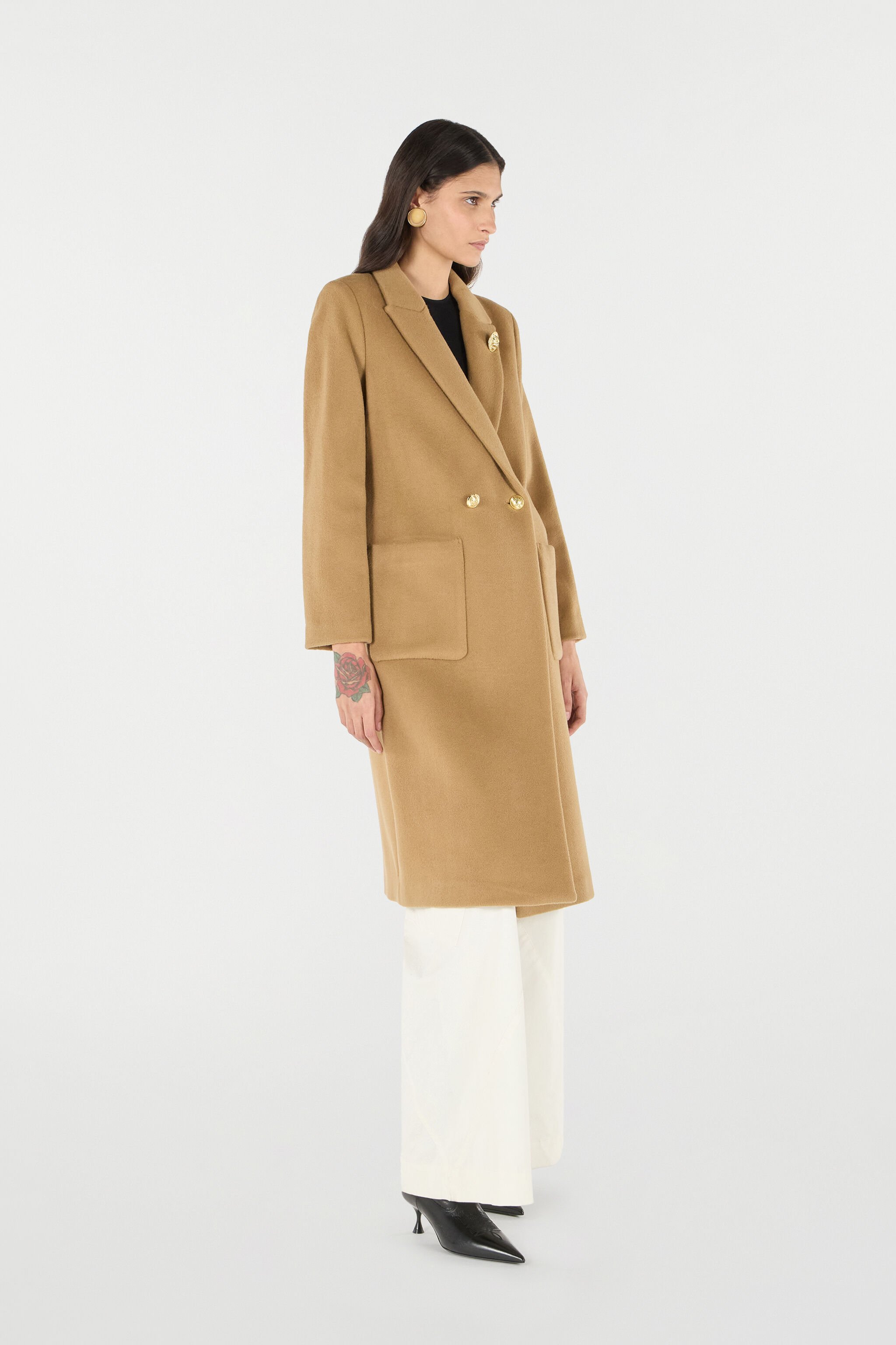 RC Cappotto Cammello in Lana e Cashmere CAMEL OOT50C-WH016