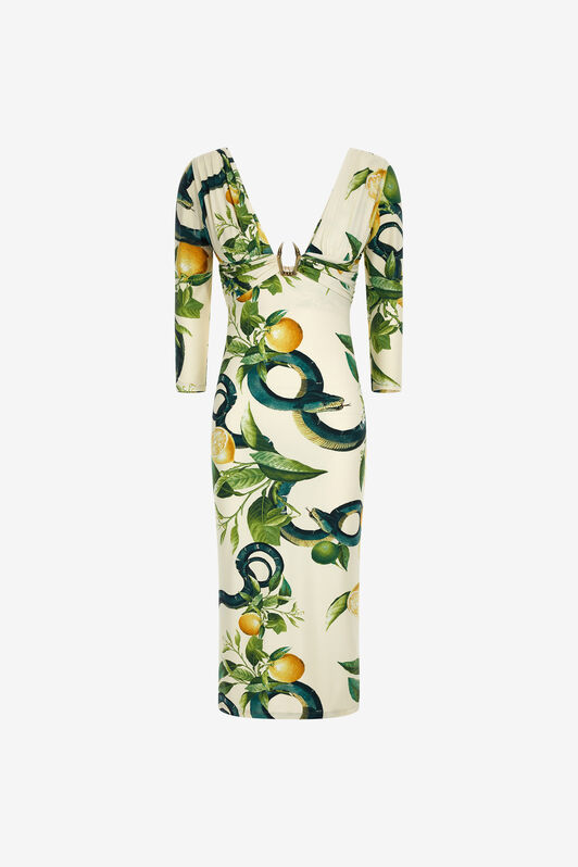 RC Lemon print dress Ivory SKT131-LNI89