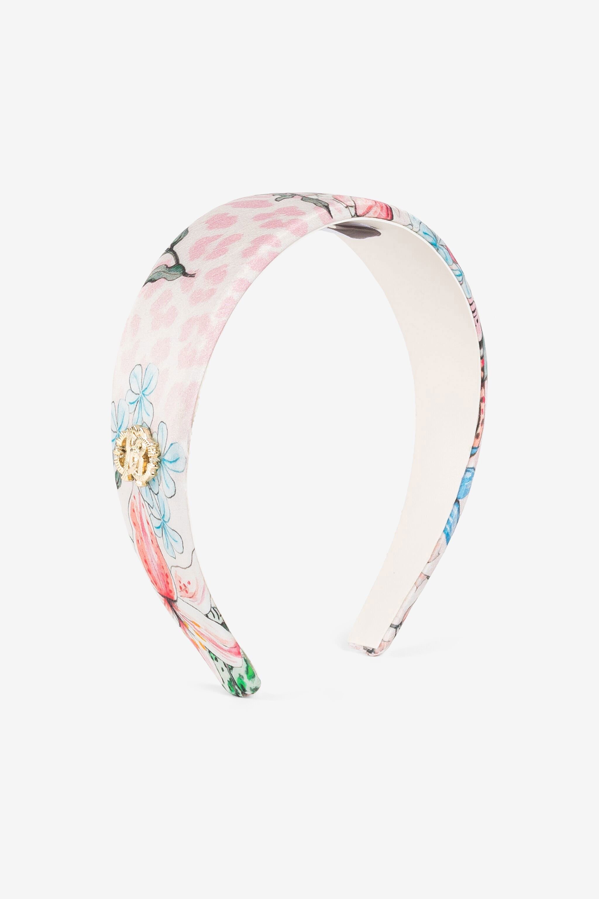 JU Jaguar And Flower-Print Headband Pink QJI001-4FF61