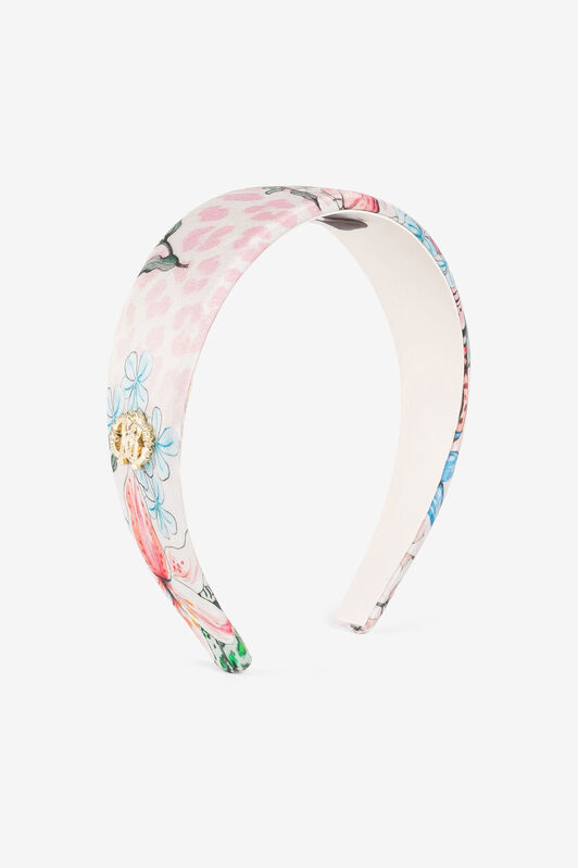 JU Jaguar And Flower-Print Headband JU Jaguar And Flower-Print Headband Pink QJI001-4FF61