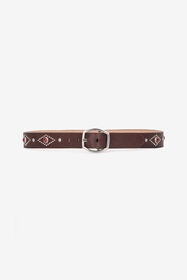 ${brand} Gürtel Mit Verzierungen Und Schnalle Samt Logo ${colorDescription} ${masterID}
