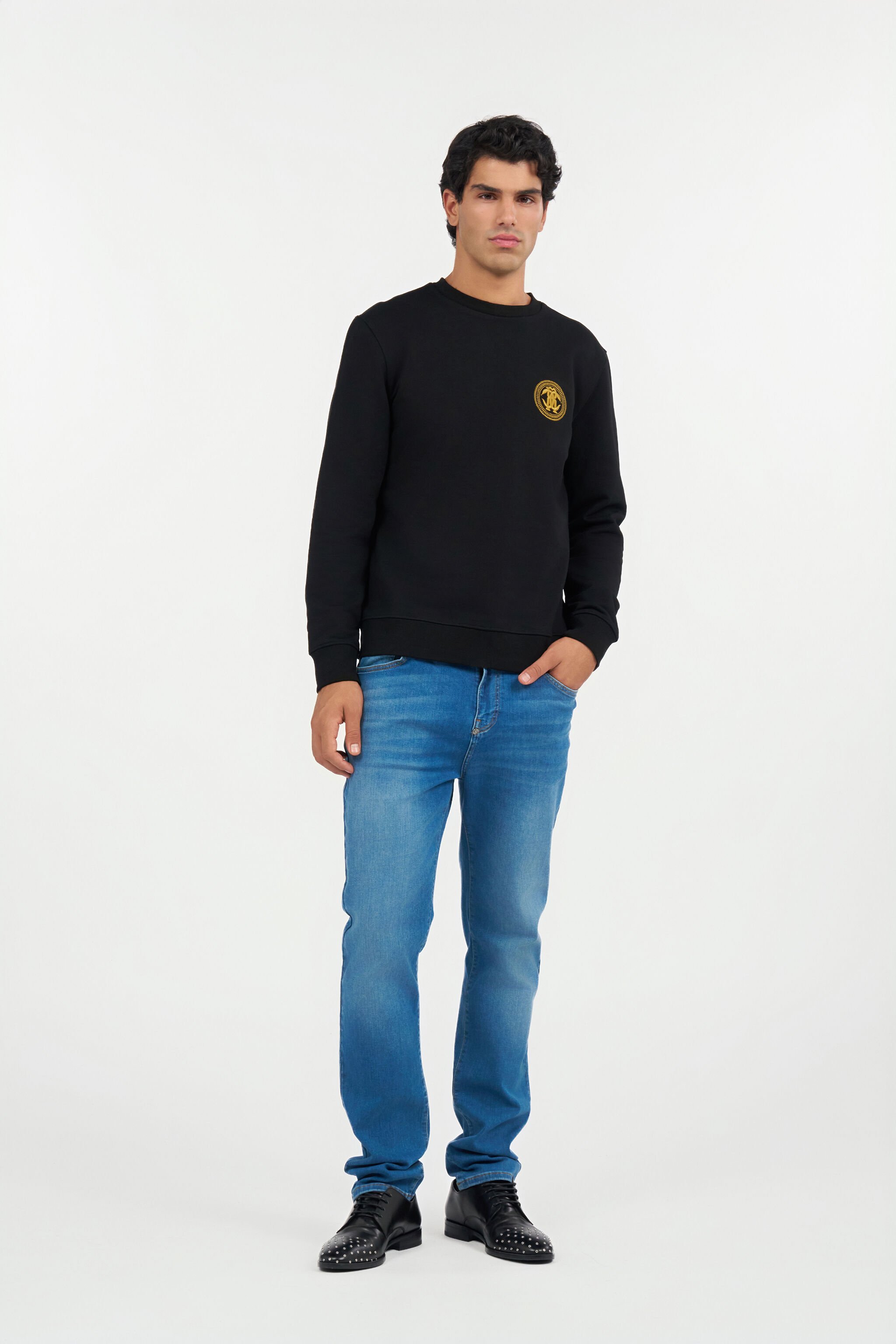 RC Sweat-shirt Noir à Logo BLACK QOT66C-CFU50