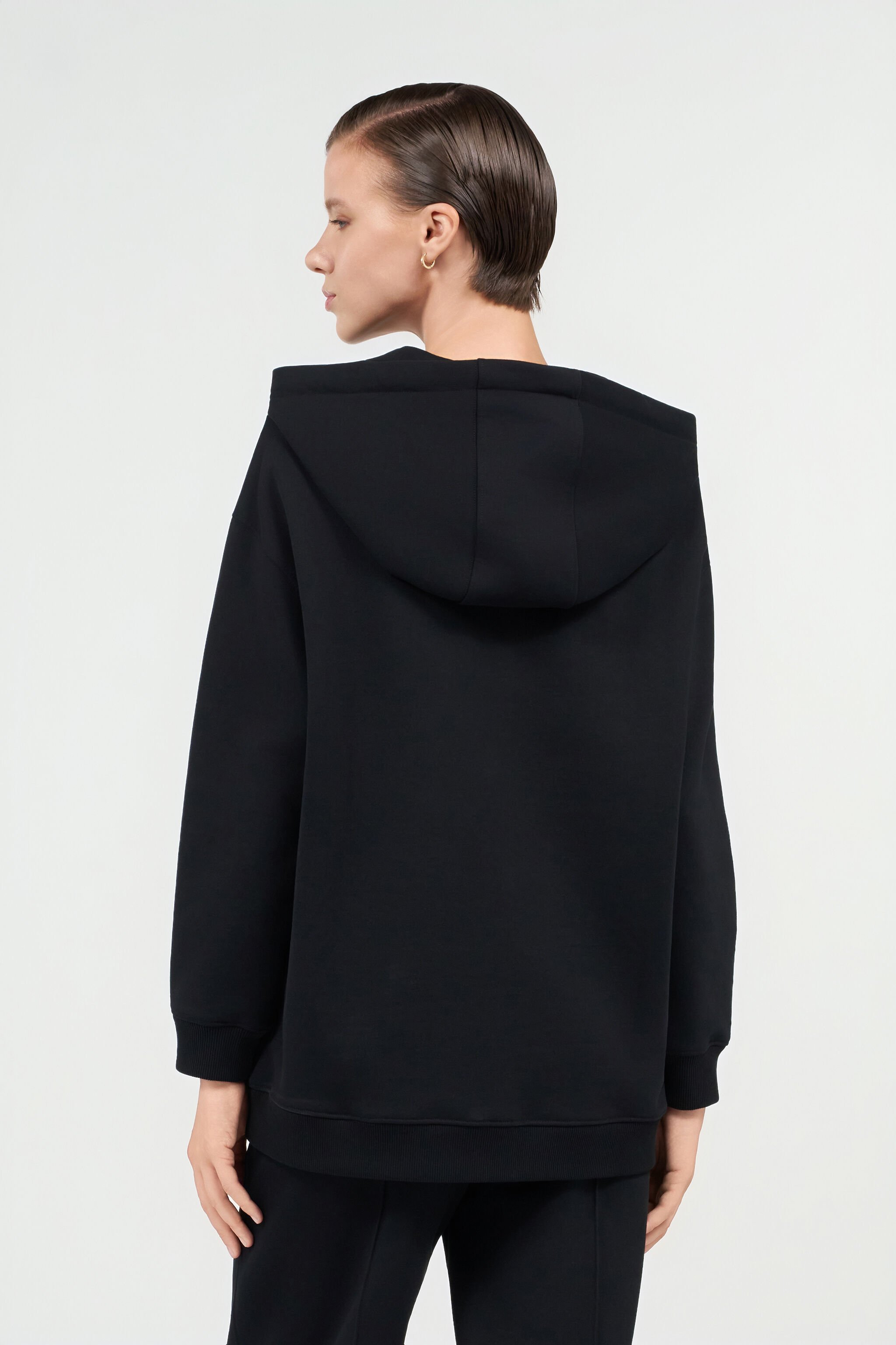 RC Sudadera Negra Con Bordado De Tigre BLACK WQT67B-CF057