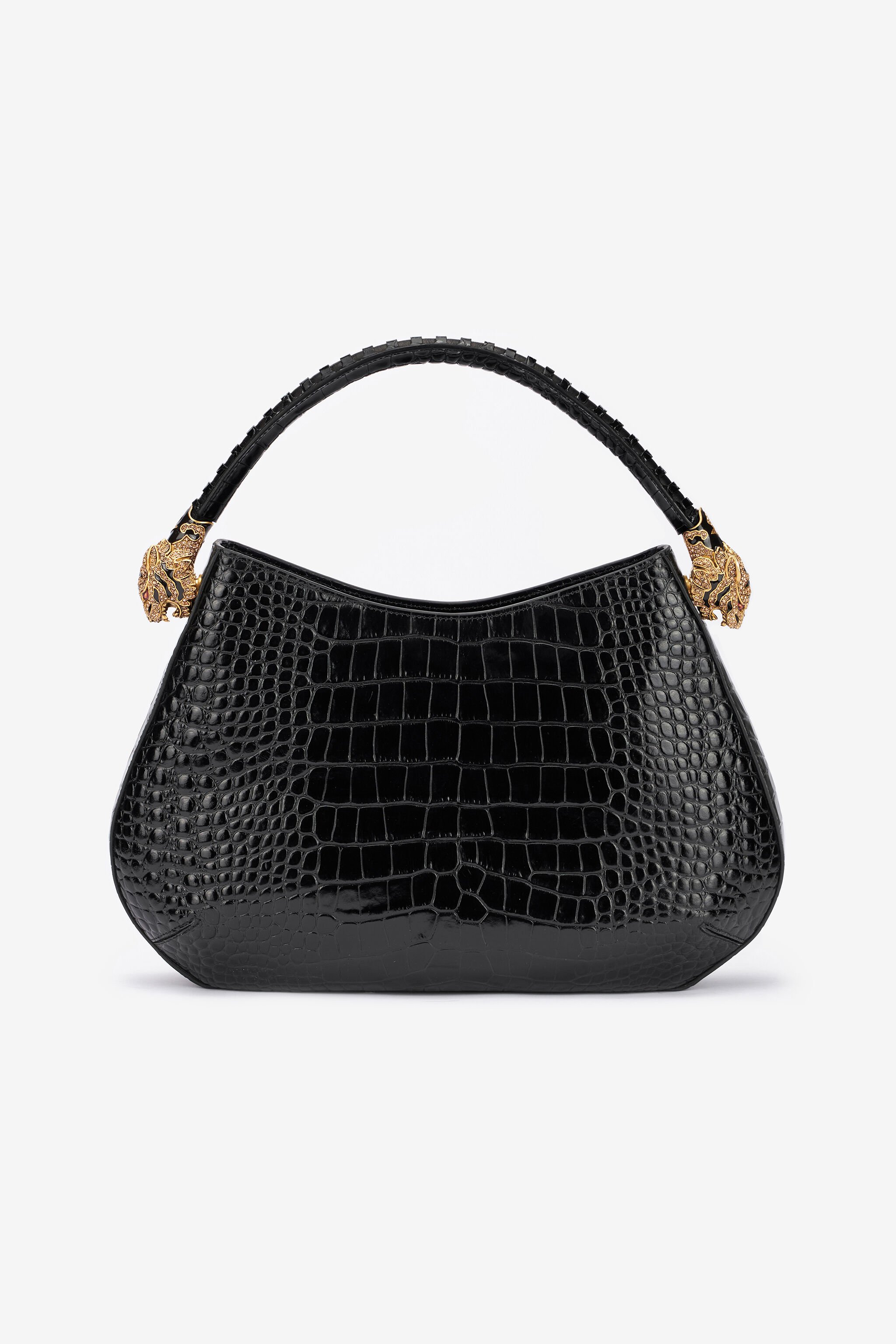 RC Hobo Roar Bag Mit Kroko-Print Schwarz TKB022-PZ975