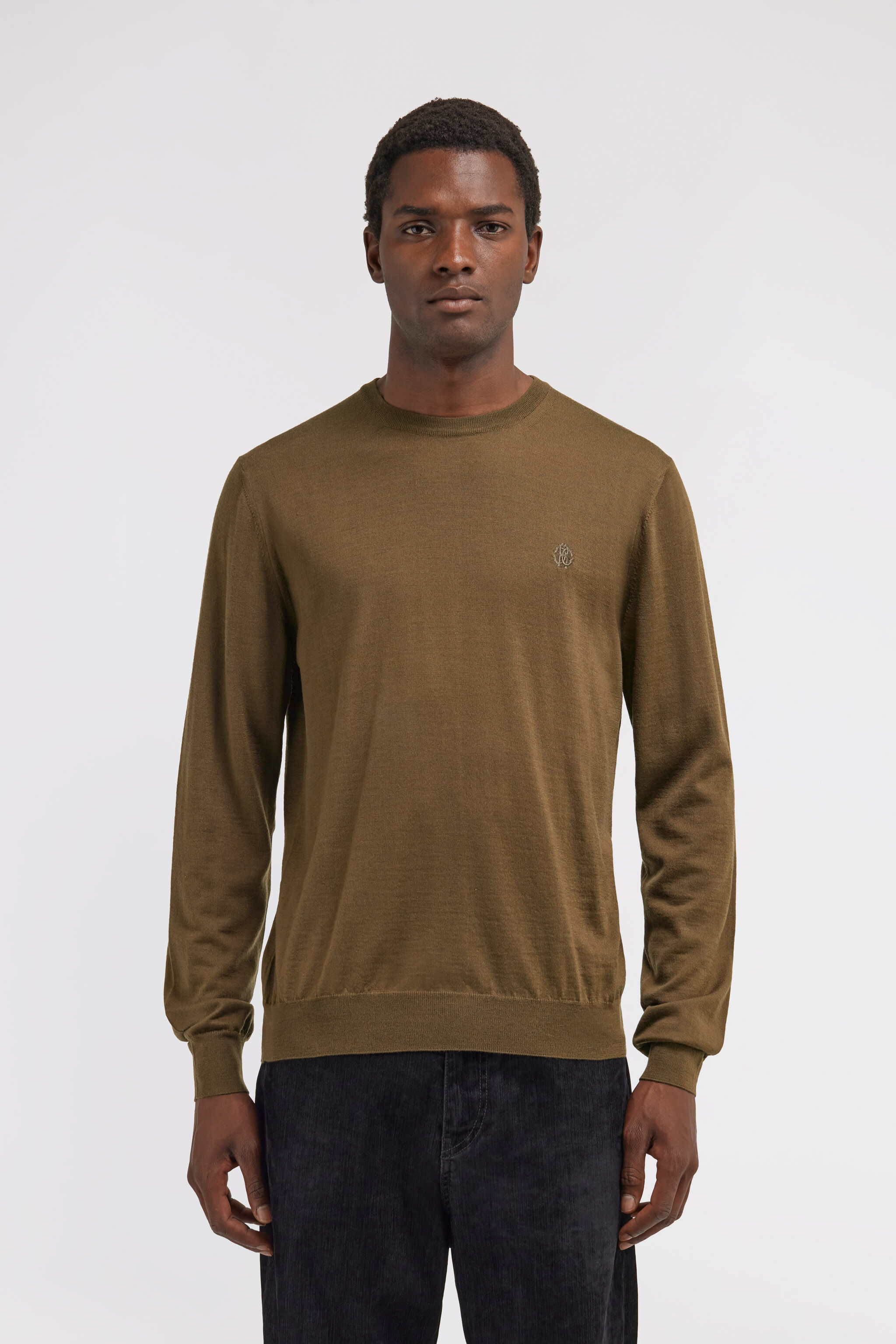 RC Crew Neck Logo Sweater Brown SRM620-MA006