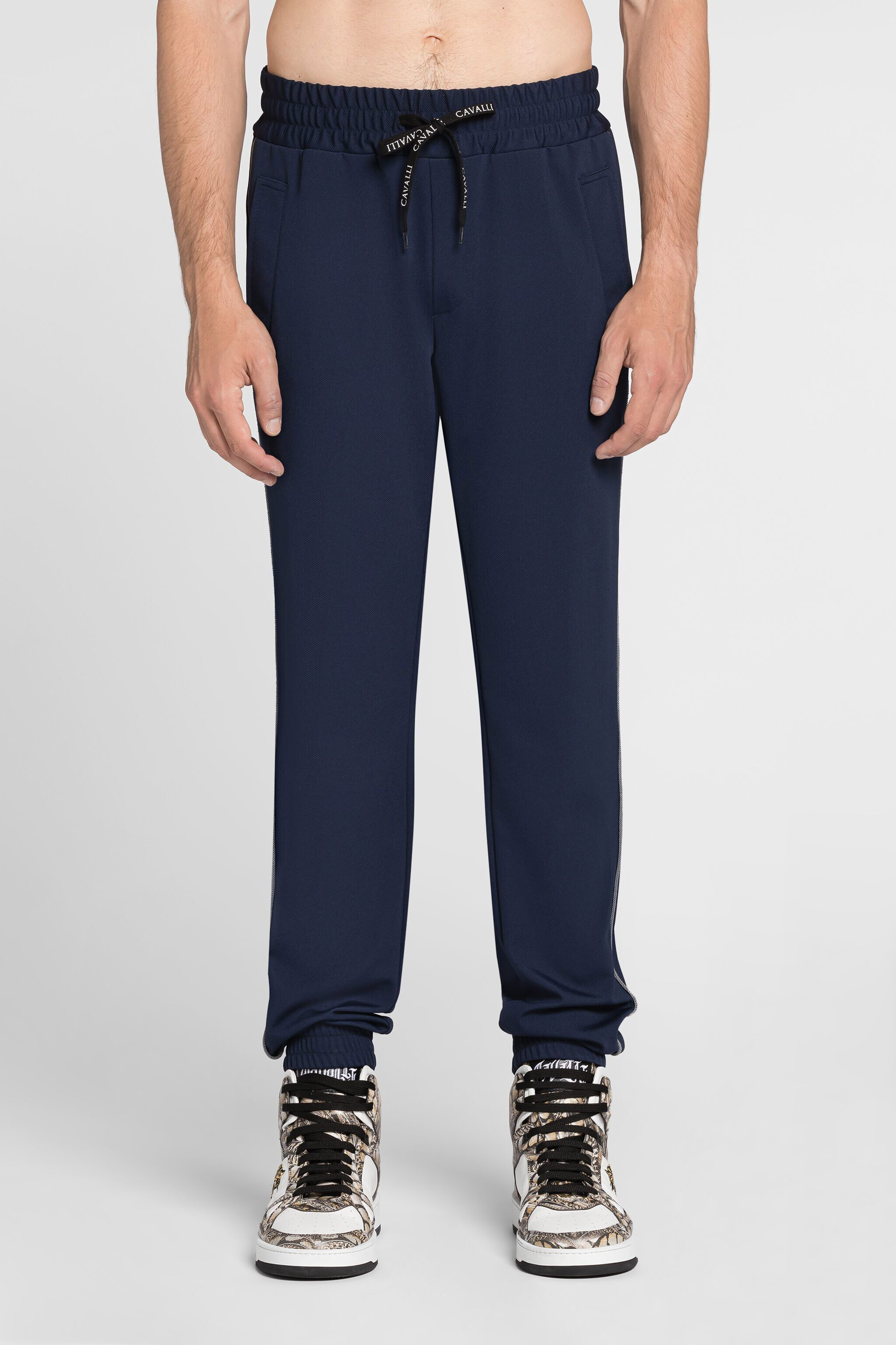 RC Snake-motif monogram trackpants Dark blue QRT209-NZ027