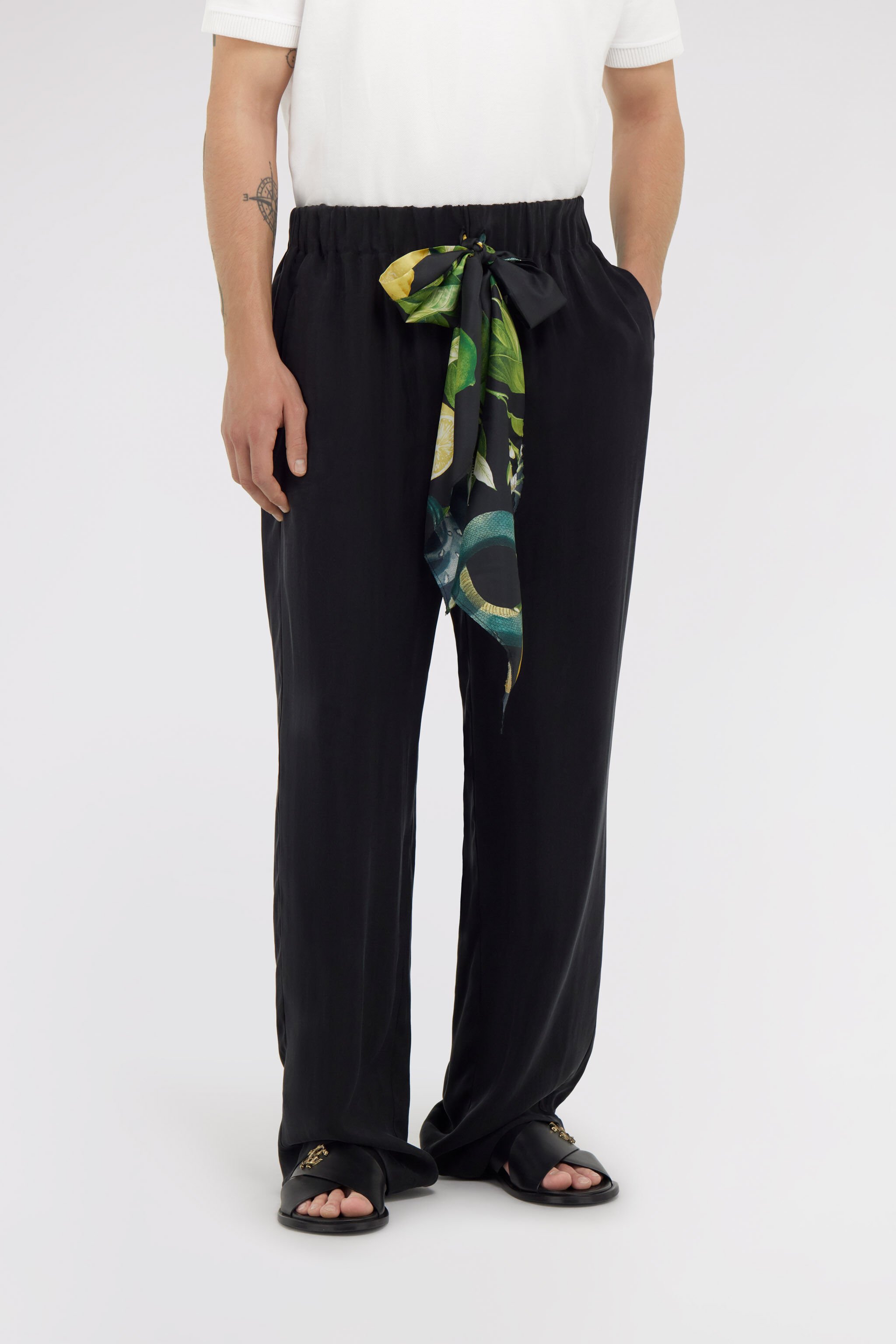 RC Trousers with Lemon print details Black SRT255-FLJ03