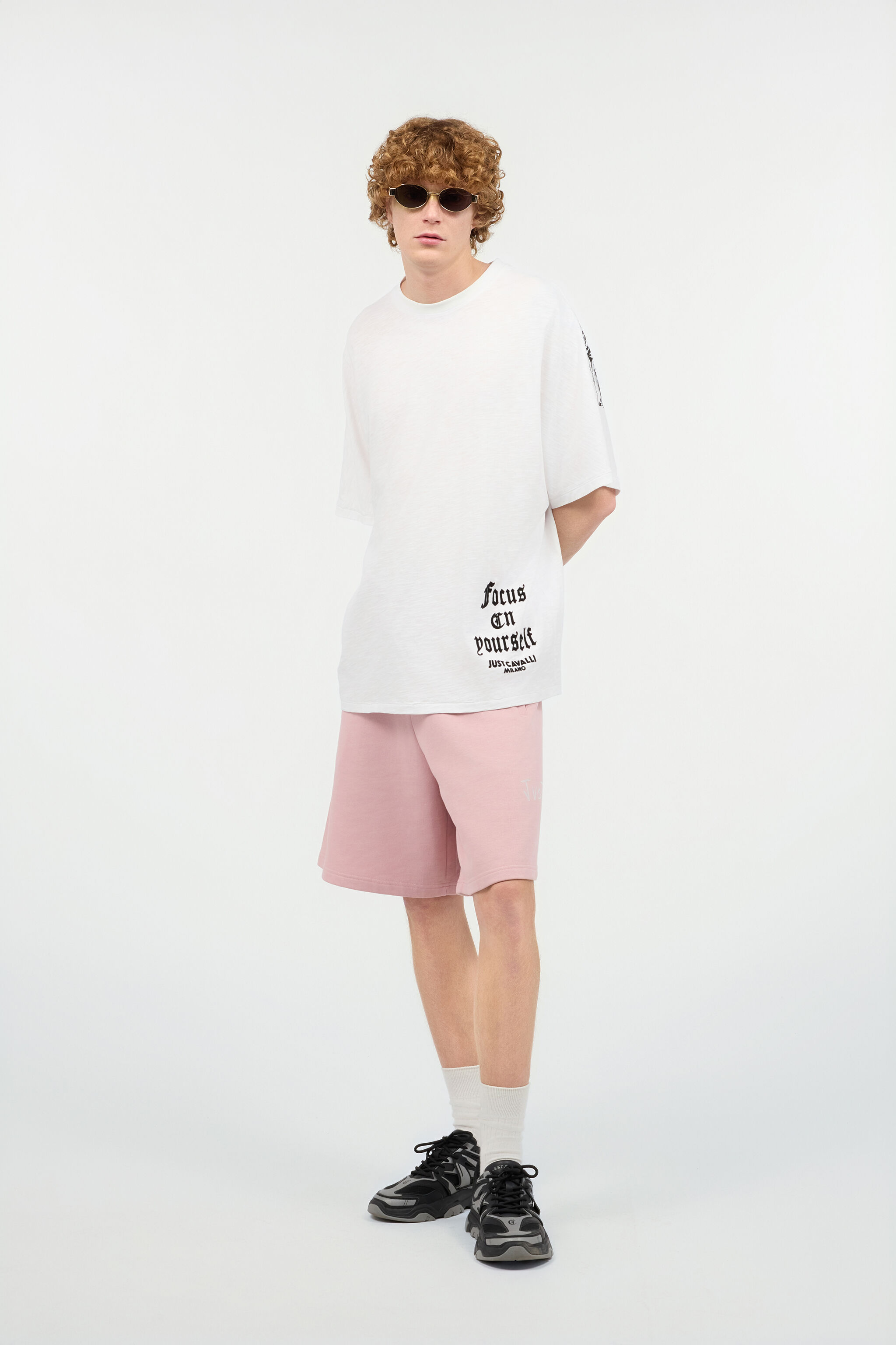 JC Sports Shorts With Logo Pink UFT009-UF029