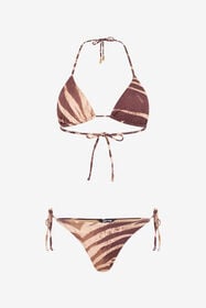 JC Bikini mit Natural Barb Print 751 BEIGE + 709 MARR WFM032-WF751