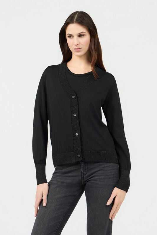 RC Twin Set in Black Knit BLACK SOM60F-VI011