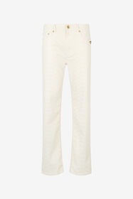 ${brand} Jeans Bianchi Gamba Dritta Con Stampa Squame ${colorDescription} ${masterID}