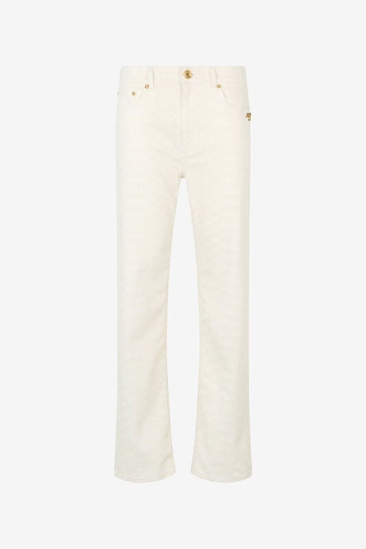 RC Jeans Bianchi Gamba Dritta Con Stampa Squame WHITE WWJ200-DAS36