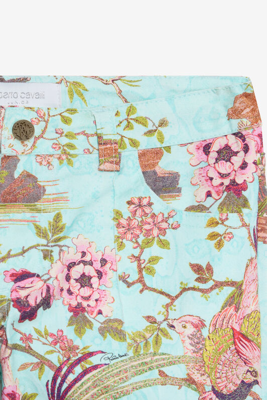 JU Pantaloni Multicolor Con Stampa Fiori E Fagiani JU Pantaloni Multicolor Con Stampa Fiori E Fagiani MULTICOLOR VJT23J-6SQ07