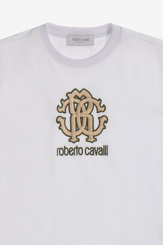 JU T-shirt with Monogram RC White SJT639-JD001