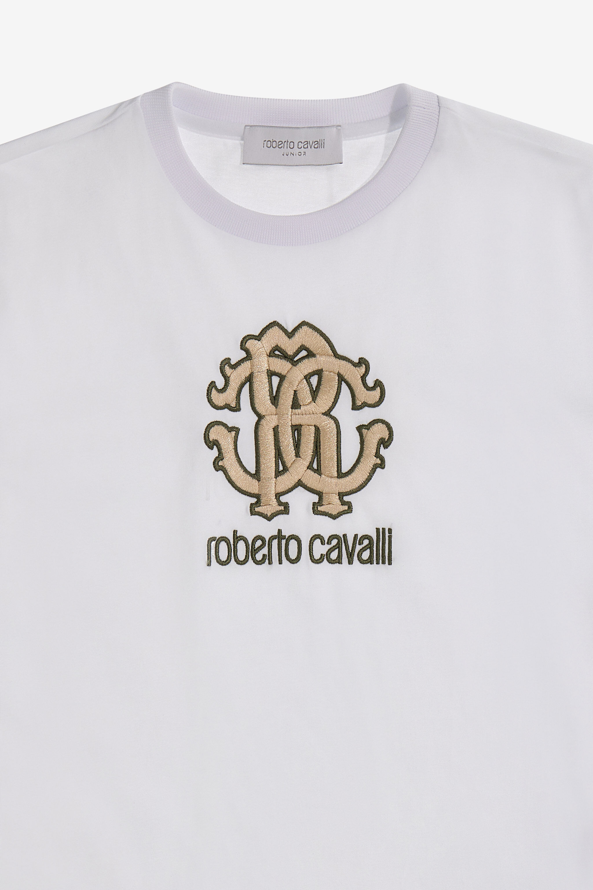 JU T-shirt with Monogram RC White SJT639-JD001