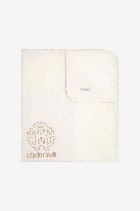 JU Logo print baby blanket JU Logo print baby blanket Oro SJT833-JD001