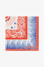 ${brand} Sciarpa In Cotone Con Motivo Zebra e Logo ${colorDescription} ${masterID}