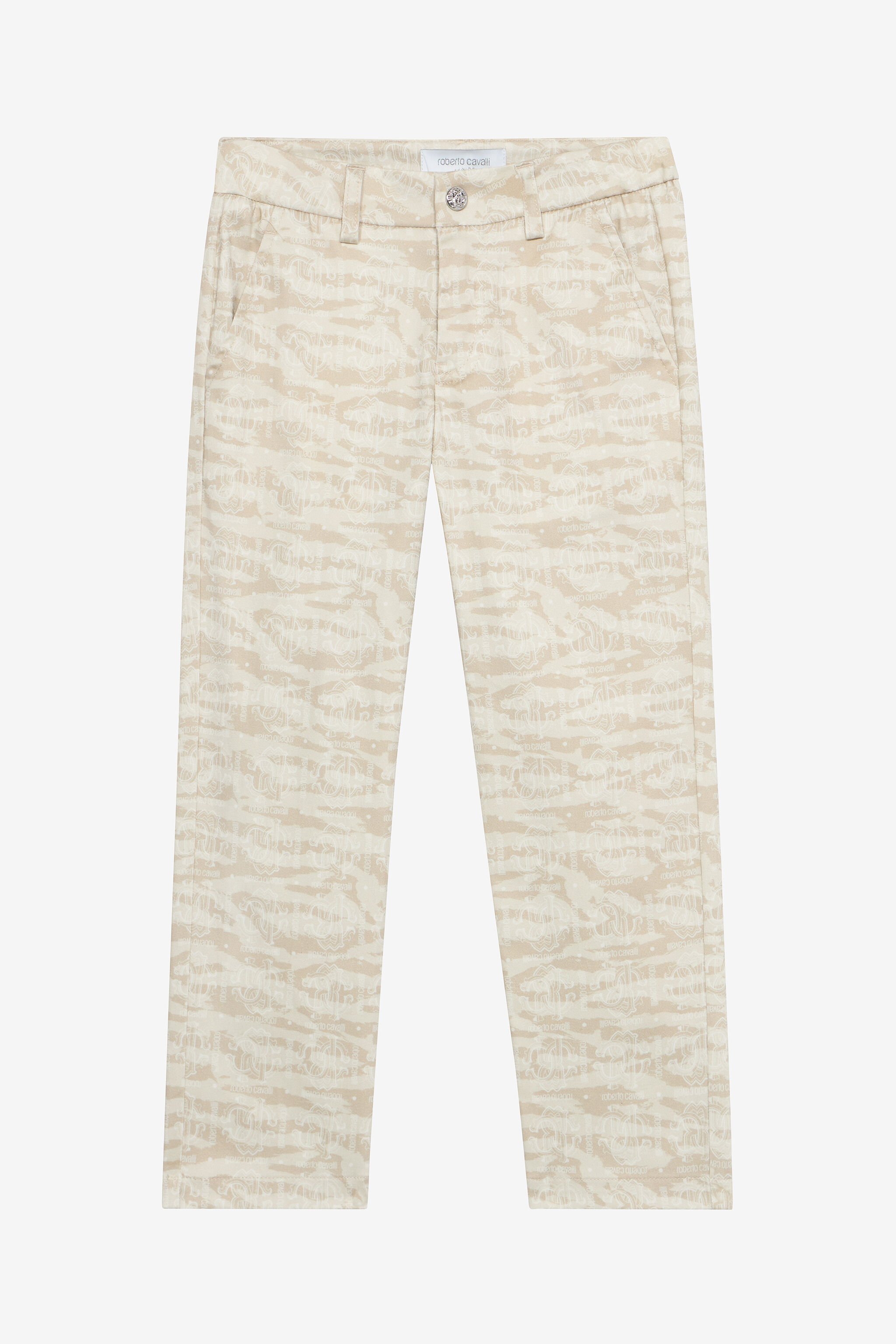 JU Pantaloni Con Stampa Tiger Skin Avorio UJT20G-6SO44