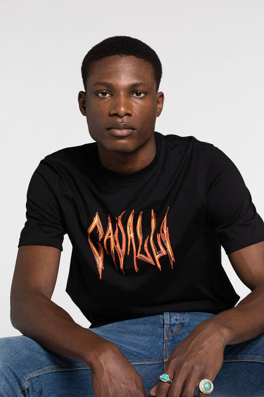 RC Logo-Print Cotton T-Shirt RC Logo-Print Cotton T-Shirt Black RRT61N-JD060