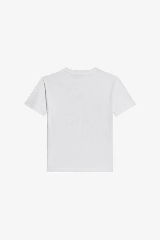 JU Optical White T-Shirt with Feline Print OPTICAL WHITE VJT60N-JD001