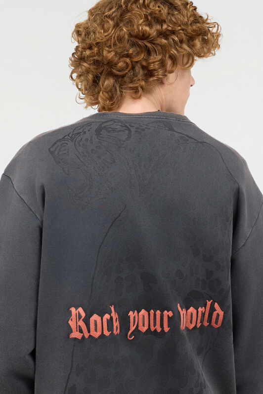 JC Sweatshirt With Jaguar And Lettering Dark gray UFT070-UF090